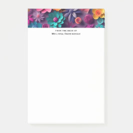 Notas Post-it® Patrón de flores de primavera coloridas