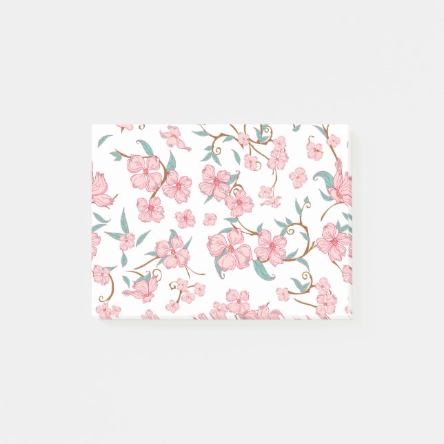 Notas Post-it® Patrón de flores espeluznantes (Anverso)