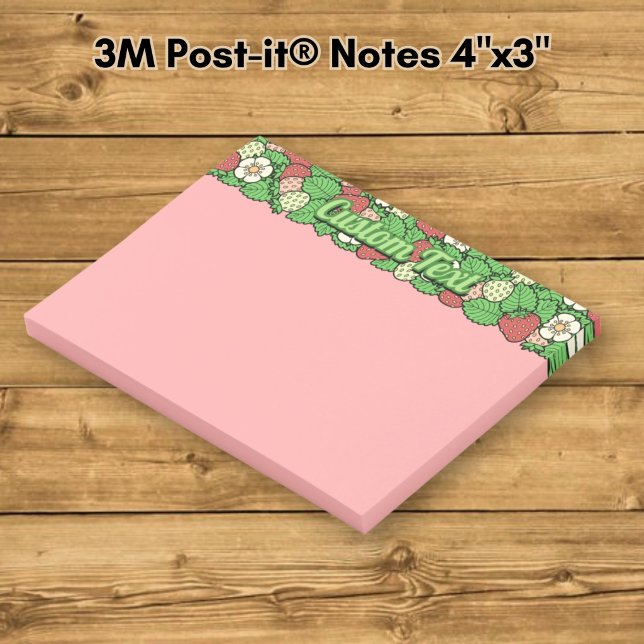 Notas Post-it® Patrón de fondo de fresa (Subido por el creador)