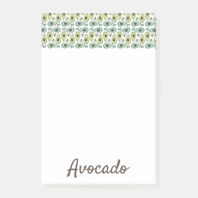 Notas Post-it® Patrón de Fruta de Aguacate  (Anverso)