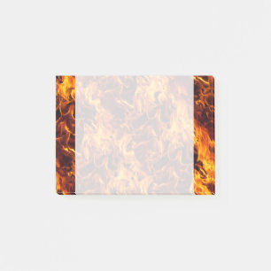 Notas Post-it® Patrón de fuego y llama