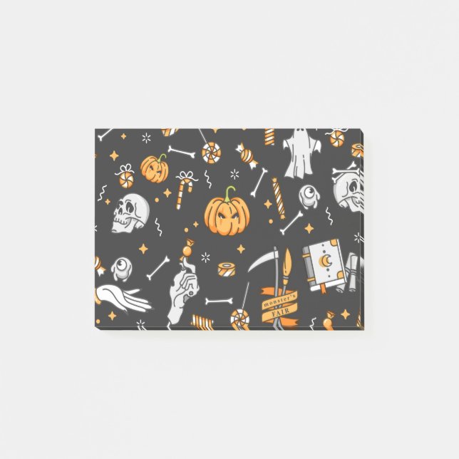 Notas Post-it® Patrón de Halloween 2 (Anverso)