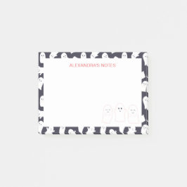 Notas Post-it® Patrón de Halloween de ghosts amistosos