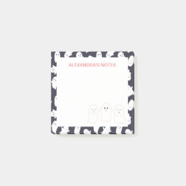 Notas Post-it® Patrón de Halloween de ghosts amistosos