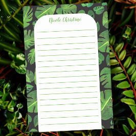 Notas Post-it® Patrón de hojas de monastera tropical en línea PER