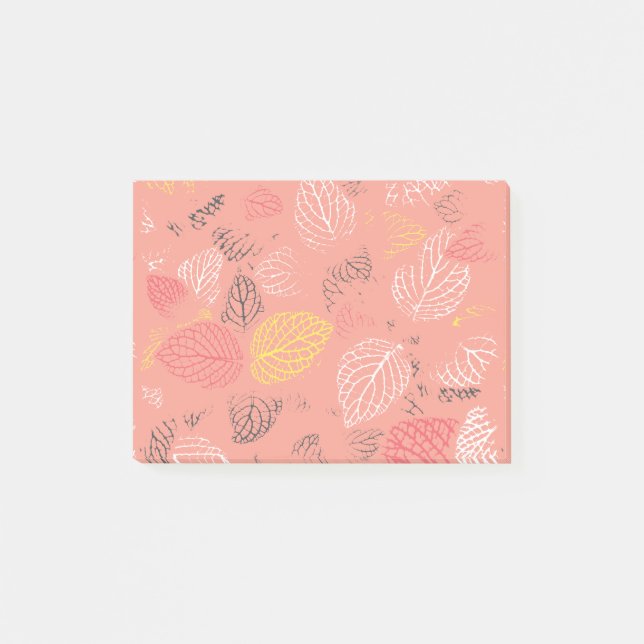Notas Post-it® Patrón de hojas de otoño 5 (Anverso)