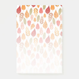 Notas Post-it® Patrón de hojas otoñales pintadas