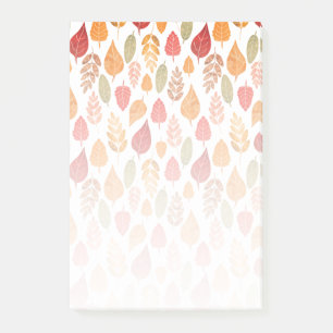 Notas Post-it® Patrón de hojas otoñales pintadas