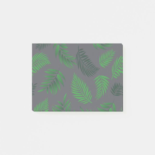 Notas Post-it® Patrón de hojas tropicales 13 (Anverso)