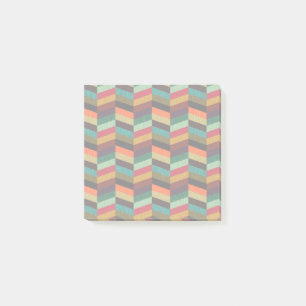 Notas Post-it® Patrón de hueso de arenque multicolor
