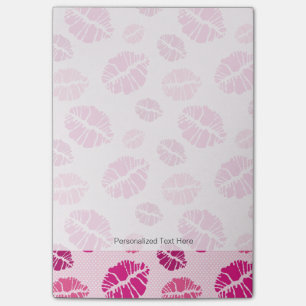 Notas Post-it® Patrón de impresión de forma Beso de labios