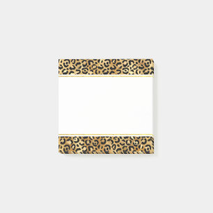 Notas Post-it® Patrón de impresión de leopardo salvaje y exótico