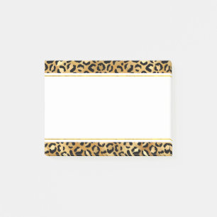 Notas Post-it® Patrón de impresión de leopardo salvaje y exótico