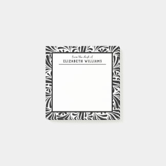 Notas Post-it® Patrón de intercambio en blanco y negro moderno co