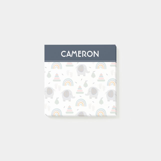 Notas Post-it® Patrón de juguete de bebé (Anverso)