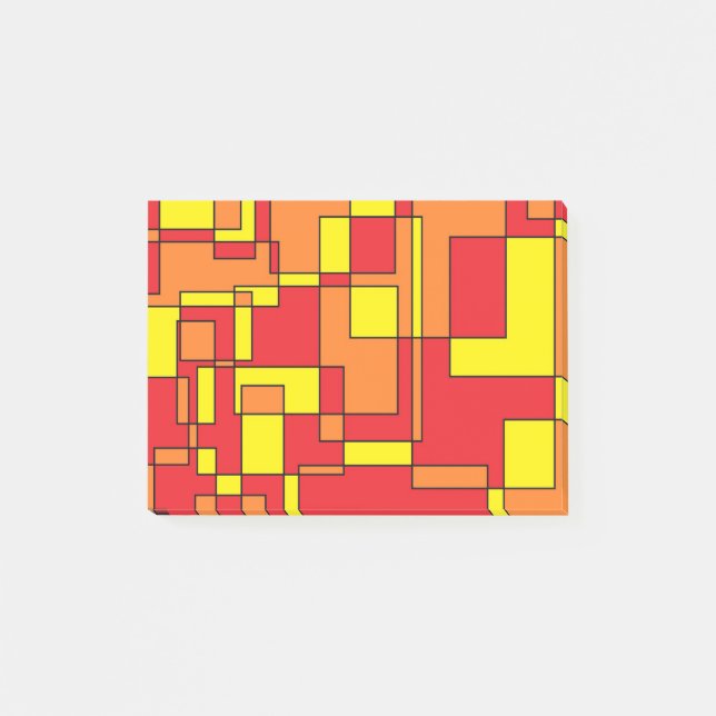 Notas Post-it® Patrón de ladrillo abstracto (Anverso)