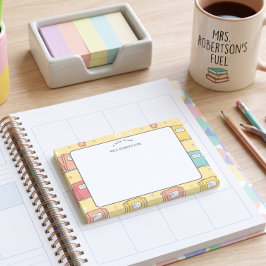 Notas Post-it® Patrón de libro de agradecimiento a maestros