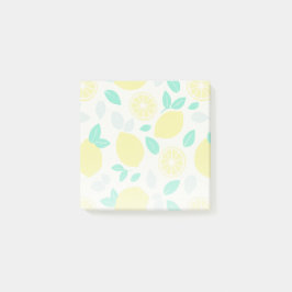 Notas Post-it® Patrón de limón de verano en crema