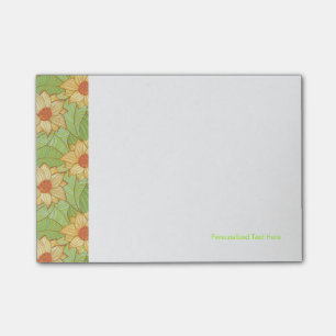 Notas Post-it® Patrón de magnolia retro