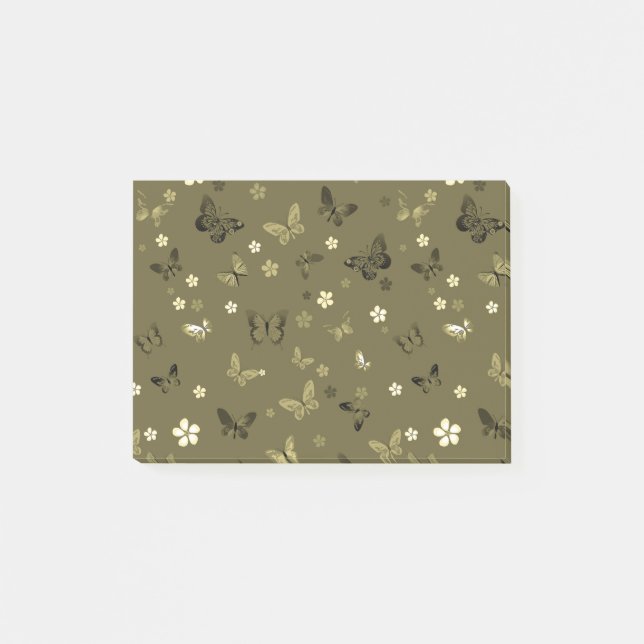 Notas Post-it® Patrón de mariposa 4 (Anverso)
