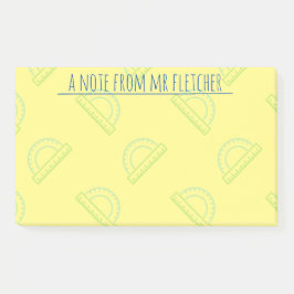 Notas Post-it® Patrón de matemáticas del protractor personalizado