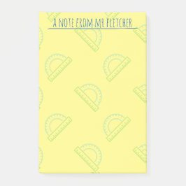 Notas Post-it® Patrón de matemáticas del protractor personalizado
