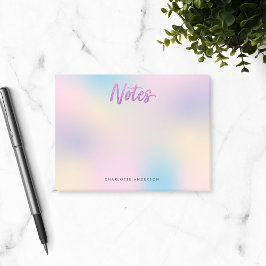 Notas Post-it® Patrón de mezcla de unicornio Purpurina de color p