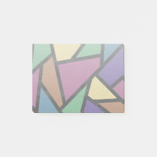 Notas Post-it® Patrón de mosaico de colores de arcoiris silenciad