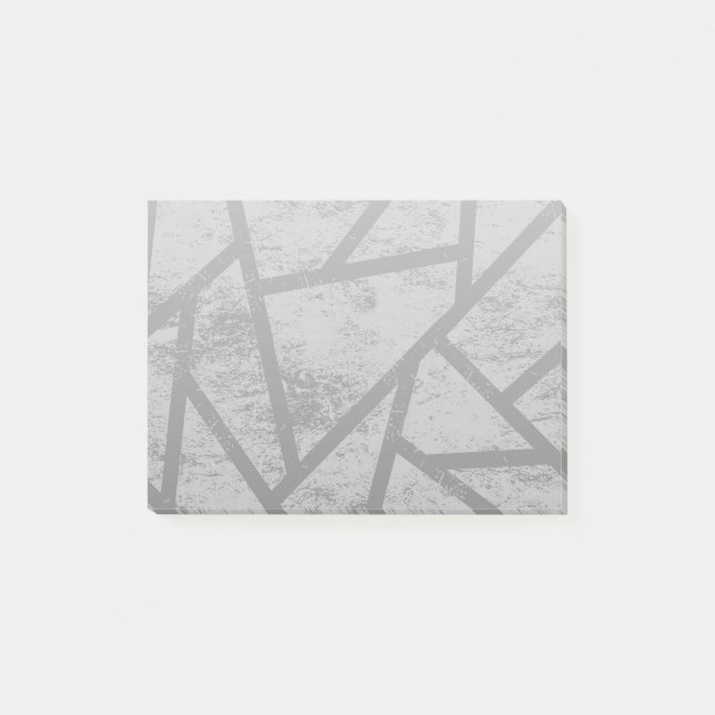 Notas Post-it® Patrón de mosaico gris (Anverso)