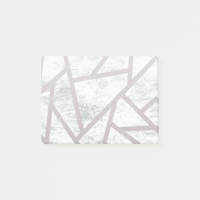 Notas Post-it® Patrón de mosaico gris pálido (Anverso)