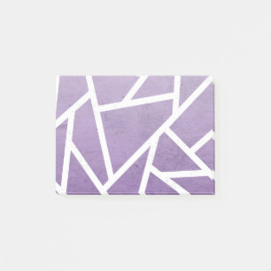 Notas Post-it® Patrón de mosaico morado y blanco