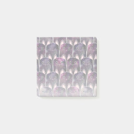 Notas Post-it® Patrón de muchos gatos galácticos