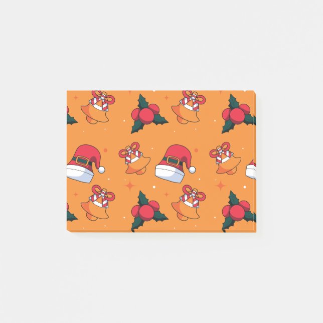 Notas Post-it® Patrón de Navidad 90 (Anverso)