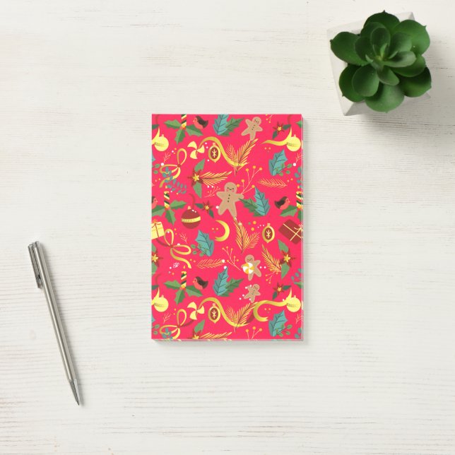 Notas Post-it® Patrón de navidades 6 (Oficina)
