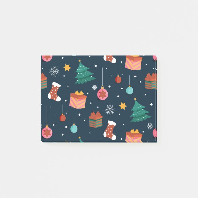 Notas Post-it® Patrón de navidades 96 (Anverso)