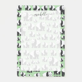 Notas Post-it® Patrón de oso panda lindo