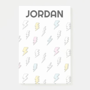 Notas Post-it® Patrón de pernos de luz de garganta