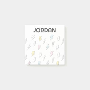 Notas Post-it® Patrón de pernos de luz de garganta