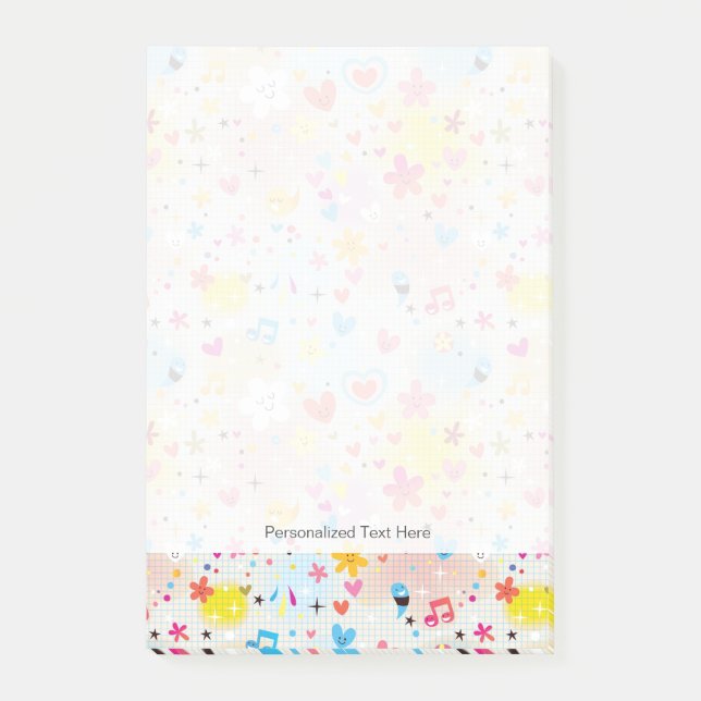 Notas Post-it® patrón de personalizado divertido (Anverso)