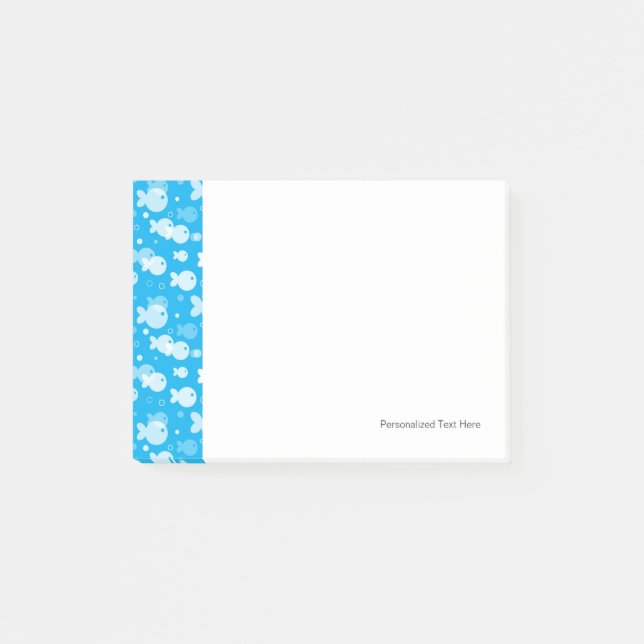 Notas Post-it® patrón de pescado (Anverso)