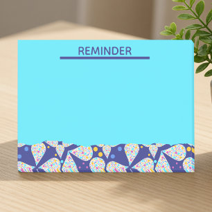Notas Post-it® Patrón de Pétalo Azul Personalizado