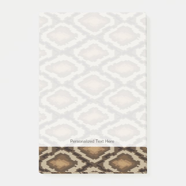 Notas Post-it® Patrón de piel de serpiente pitón 2 (Anverso)