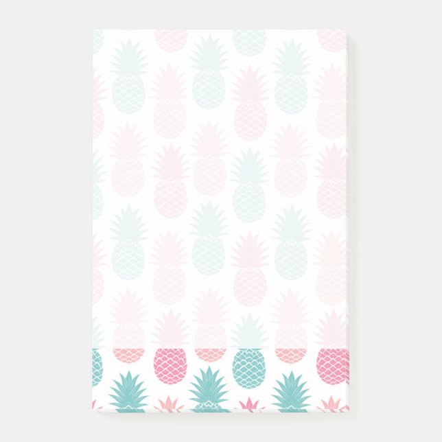 Notas Post-it® Patrón de piña de época (Anverso)