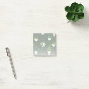 Notas Post-it® Patrón de planta doméstica de colgar geométrica