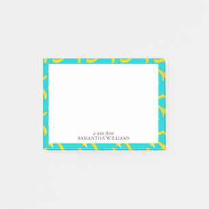 Notas Post-it® Patrón de plátanos divertidos personalizado