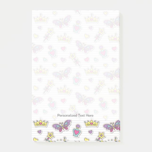 Notas Post-it® patrón de princesa de ballet (Anverso)