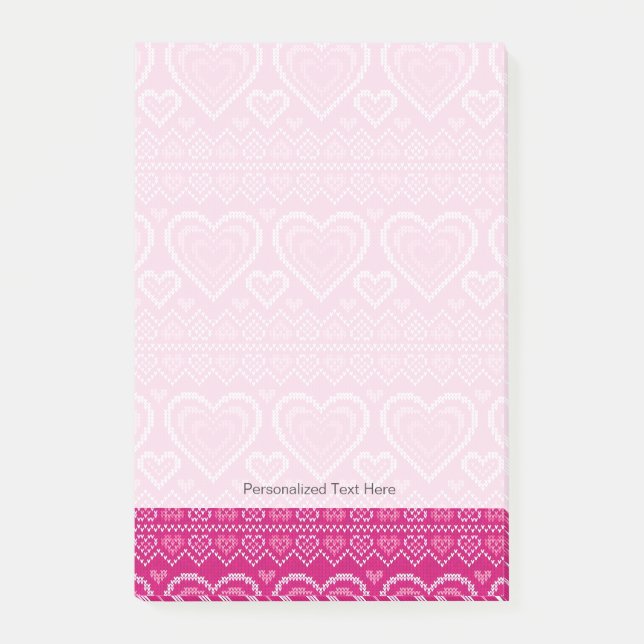 Notas Post-it® Patrón de punto de El día de San Valentín 2 (Anverso)