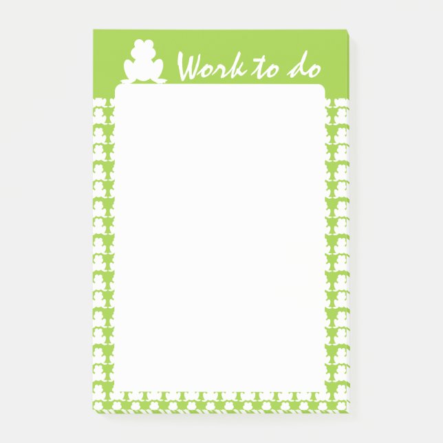 Notas Post-it® Patrón de rana (Anverso)