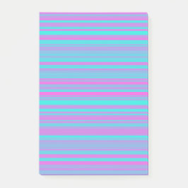 Notas Post-it® Patrón de rayas azules moradas rosadas
