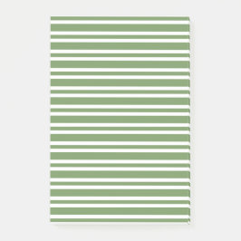 Notas Post-it® Patrón de rayas blancas y verdes